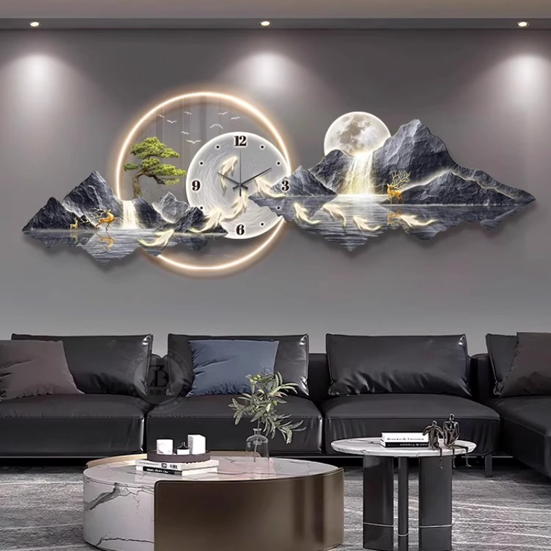 Luxus Licht Wanduhr Wohnzimmer – Interior Design Kitchen And Living Room Bewertung und Preis