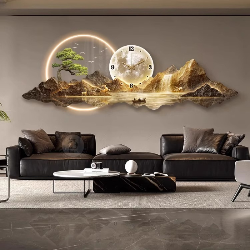 Luxus Licht Wanduhr Wohnzimmer – Interior Design Kitchen And Living Room Bewertung und Preis