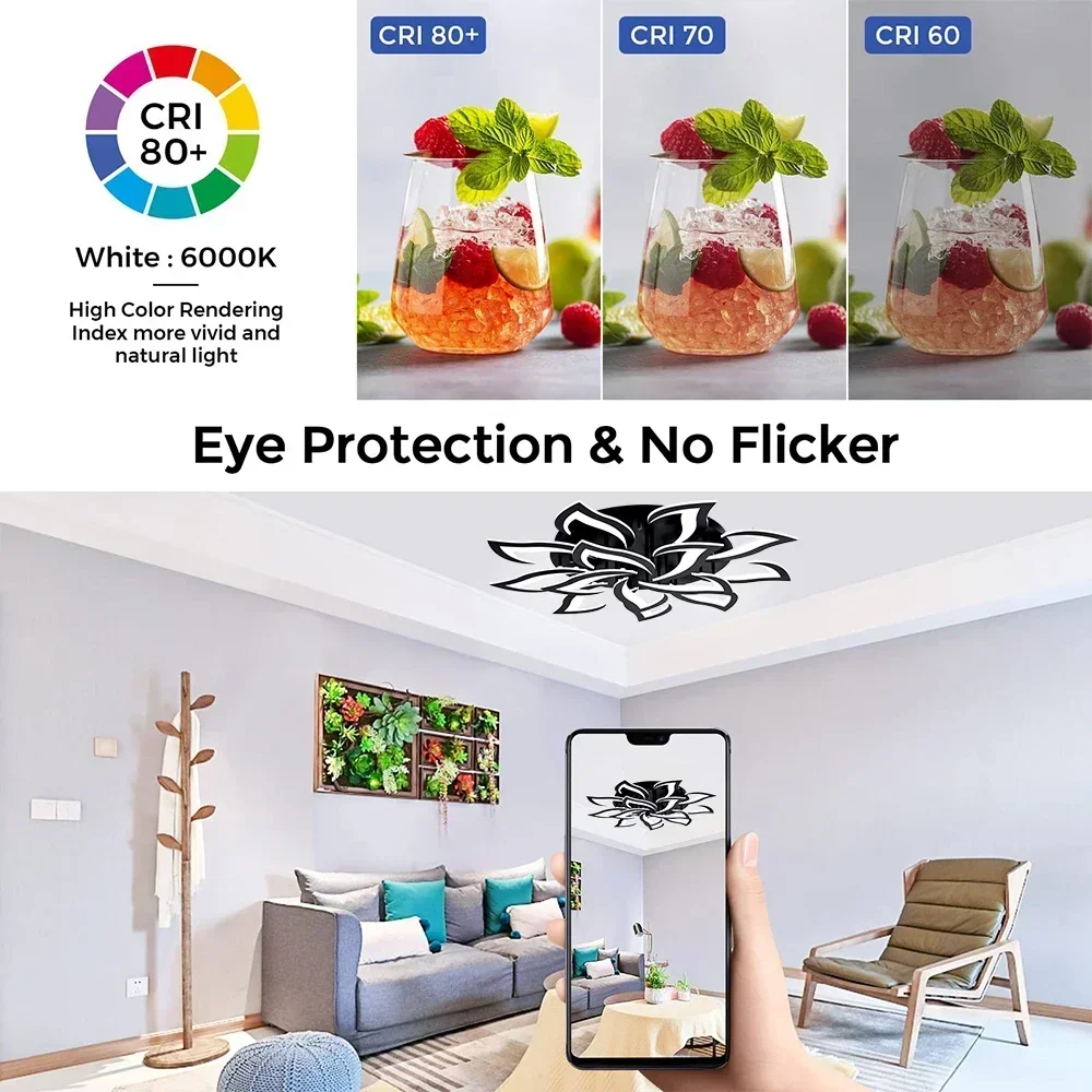 Designer LED Blütenblatt Kronl – Interior Design Kitchen And Living Room Bewertung und Preis